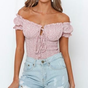 Pink & White bodysuit